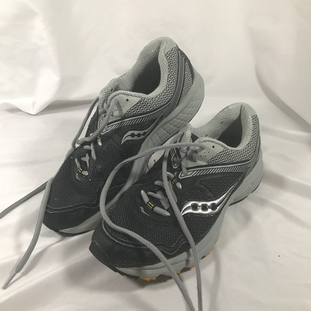 Saucony Mens Cohesion 10 Running Shoes Black Grey Silver S25340-1 Size 9